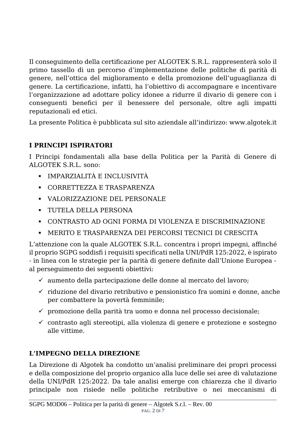 Politica della parità di genere — 2