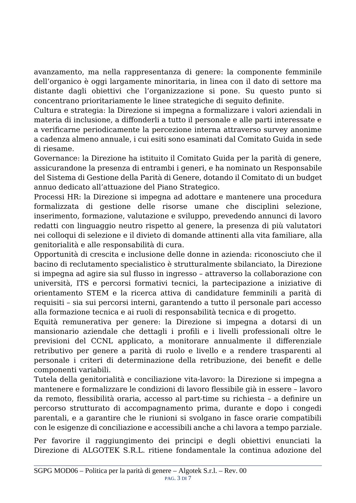Politica della parità di genere — 3